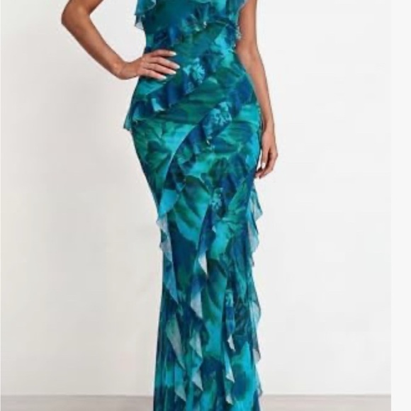 Tropical Strapless Maxi Dress - Picture 4 of 5